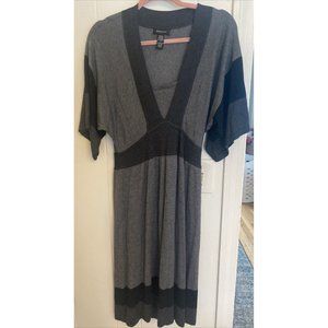 spense~Gray and Black Knit Pullover dress Designer~ women’s Size Small